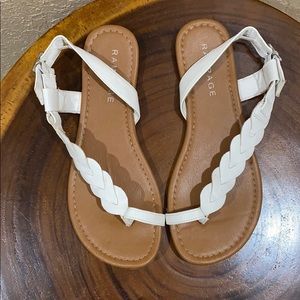 Braided White sandals
